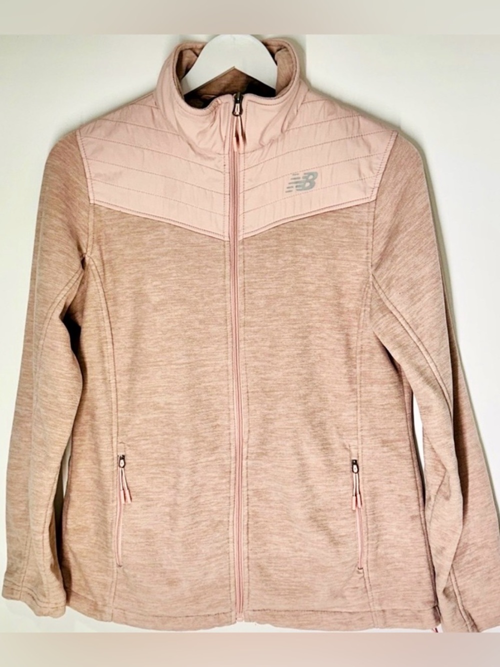 New Balance Women's Blush Color Full Zip Jacket Size Medium Athletic Lightweight